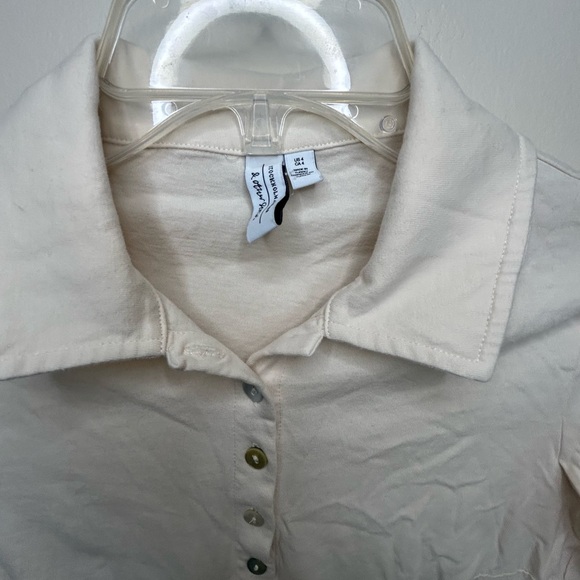 & Other Stories Button Up Blouse cropped knit - Picture 2 of 7